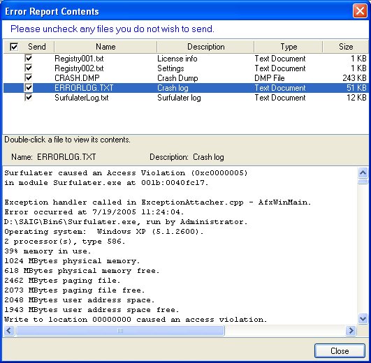 Crash Report Details