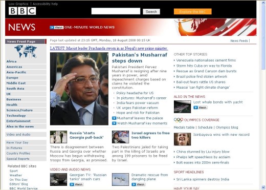 BBC News Home Page in Surfulater V3
