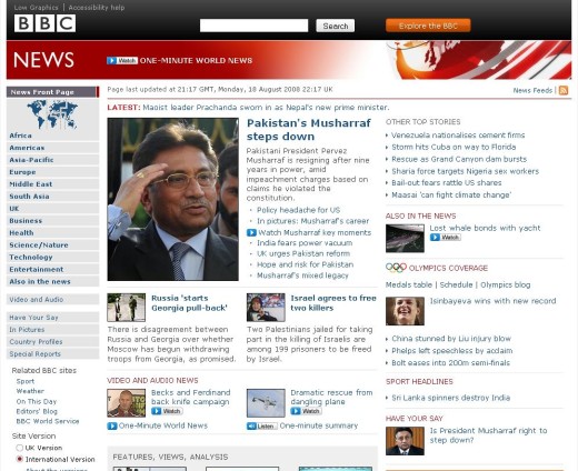 BBC News Home Page