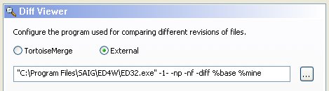 Setup TSVN to use ED's Diff and Merge