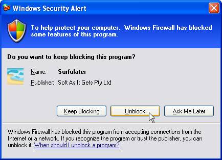 Windows Firewall Security Alert
